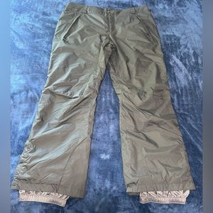 Columbia Snow Pants Mens XL Black Omni Shield Insulated Activewear Button Ankle